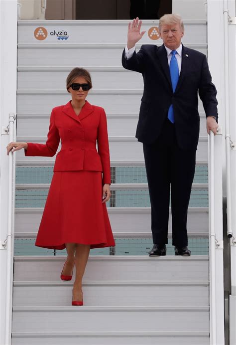 melania trump in red dior|Trump Family’s Outfits for Election Win Offer a Picture of What Is .